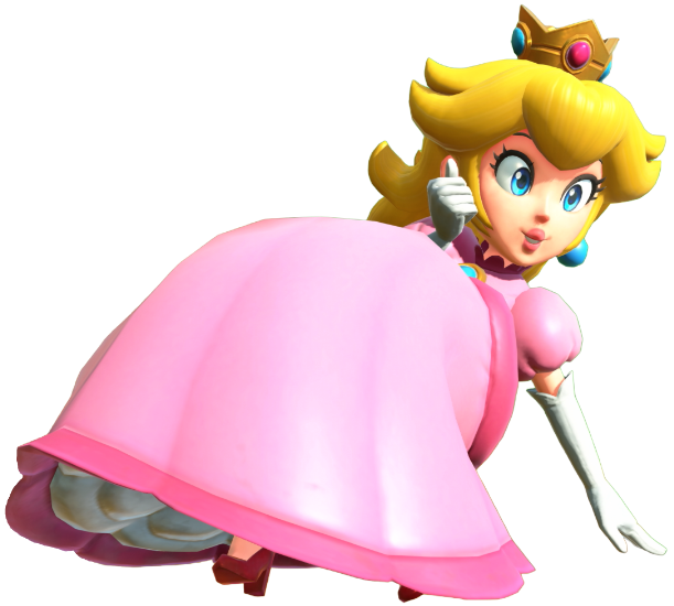 Transparent Peach Default Costume Render 11