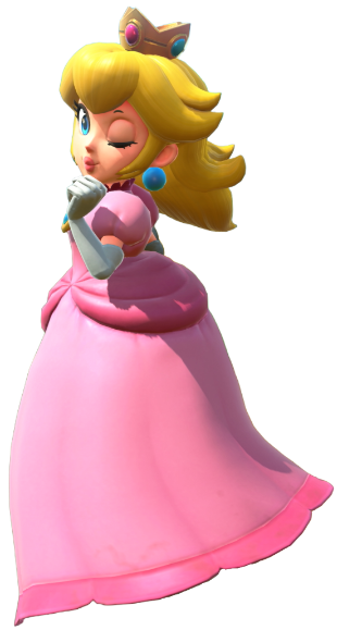 Transparent Peach Default Costume Render 12