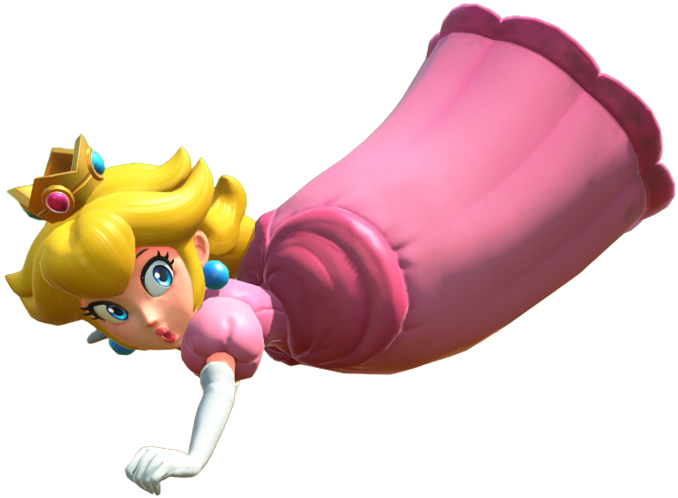 Transparent Peach Default Costume Render 13