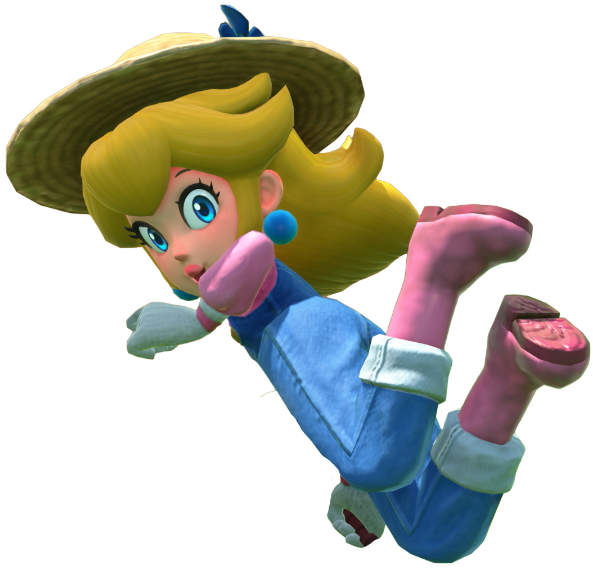 Transparent Peach Farmer Costume Render 12