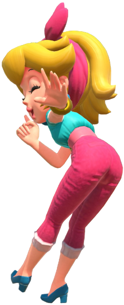 Transparent Peach Sightseeing Costume Render 13