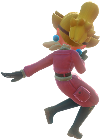Transparent Peach Aviator Costume Render 15