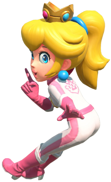 Transparent Peach Aero Costume Render 11