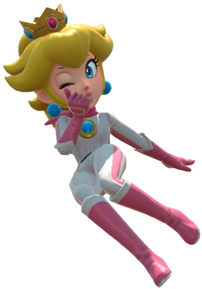Transparent Peach Aero Costume Render 12
