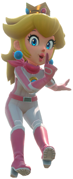 Transparent Peach Aero Costume Render 15