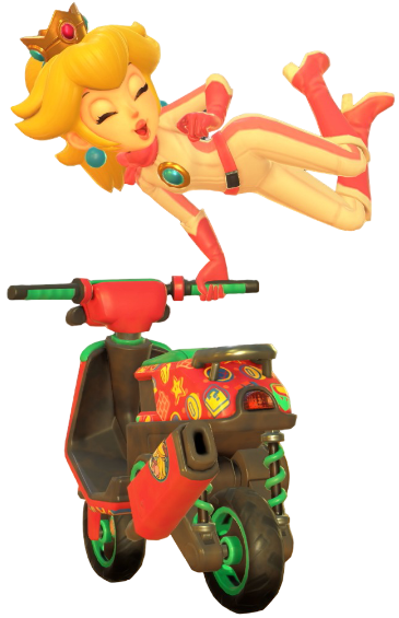 Transparent Peach Aero Costume Render 6