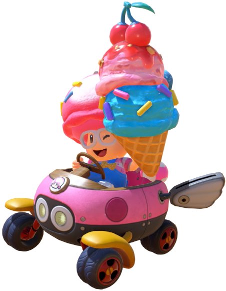 Transparent Toadette Soft Server Costume Render 1