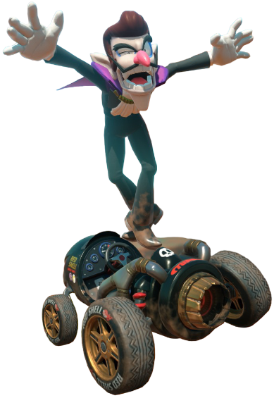 Transparent Waluigi Wampire Costume Render 1