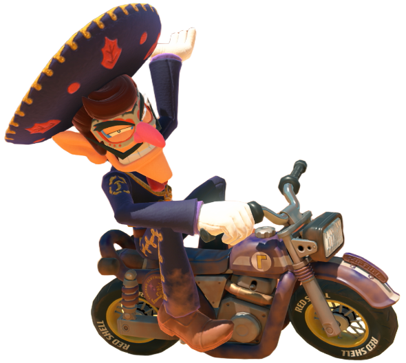 Transparent Waluigi Mariachi Costume Render 6