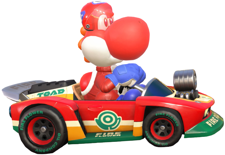 Transparent Yoshi Pro Racer Costume Render 1