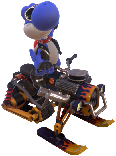 Transparent Yoshi Biker Costume Render 6