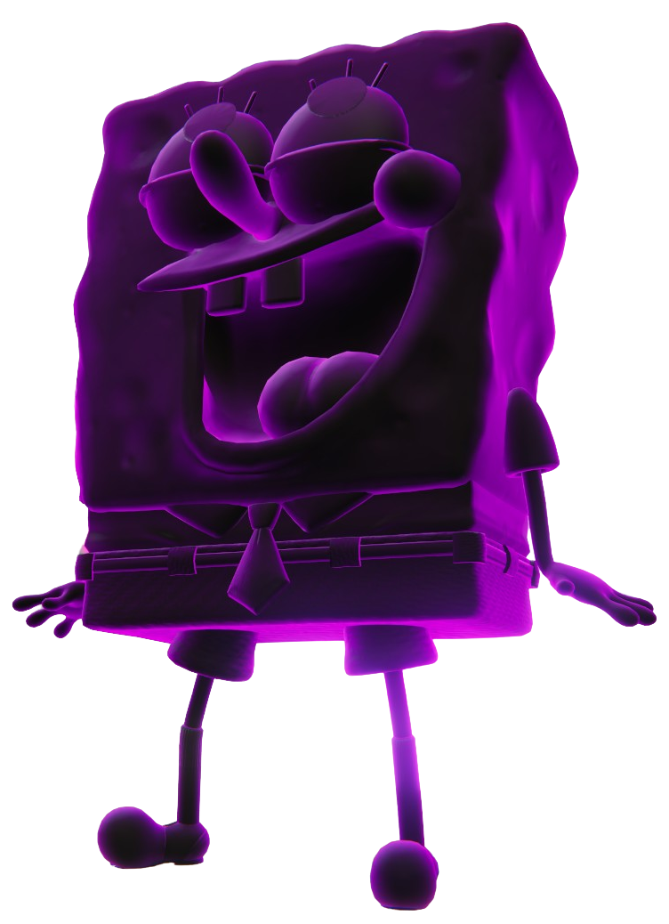 SpongeBob's Ghost Clone laughing.